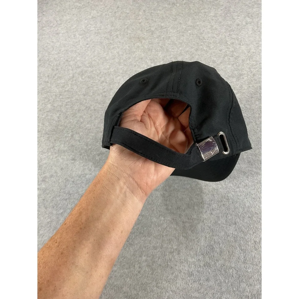 Nike Heritage 86 Adjustable Hat Black Metallic Swoosh Logo Cap One Size